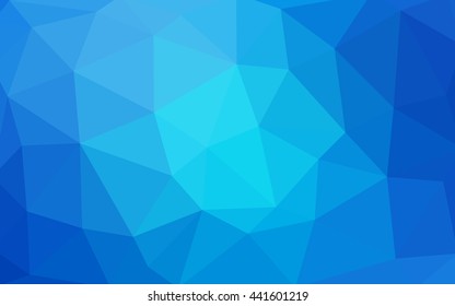 Light blue polygonal illustration, which consist of triangles. Triangular design for your business. Geometric background in Origami style with gradient.