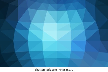 Light blue polygonal illustration, which consist of triangles. 