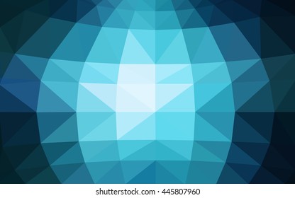 Light blue polygonal illustration, which consist of triangles. Triangular design for your business. Geometric background in Origami style with gradient.