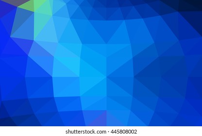 Light blue polygonal illustration, which consist of triangles. Triangular design for your business. Geometric background in Origami style with gradient.