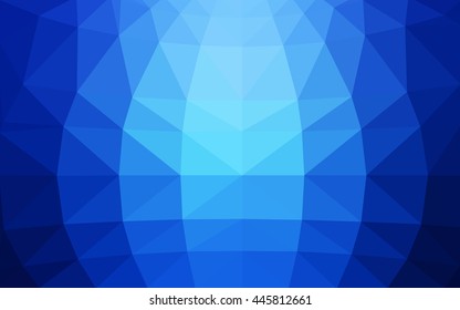 Light blue polygonal illustration, which consist of triangles. Triangular design for your business. Geometric background in Origami style with gradient.