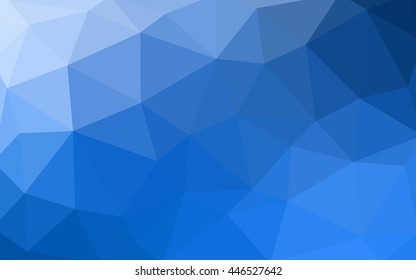 Light blue polygonal illustration, which consist of triangles. Triangular design for your business. Geometric background in Origami style with gradient.