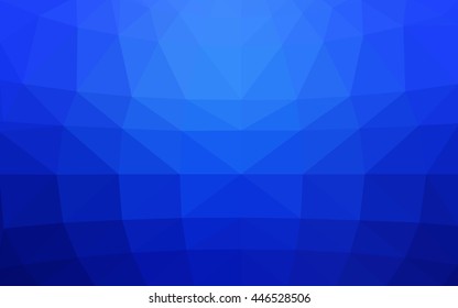 Light blue polygonal illustration, which consist of triangles. Triangular design for your business. Geometric background in Origami style with gradient.