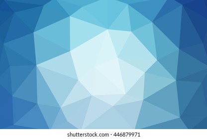 Light blue polygonal illustration, which consist of triangles. Triangular design for your business. Geometric background in Origami style with gradient.
