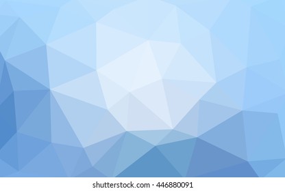 Light blue polygonal illustration, which consist of triangles. Triangular design for your business. Geometric background in Origami style with gradient.