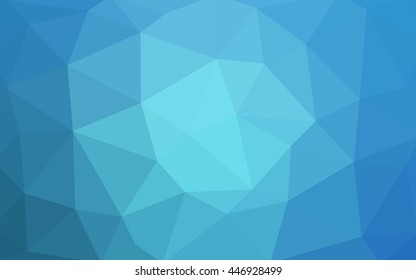 Light blue polygonal illustration, which consist of triangles. Triangular design for your business. Geometric background in Origami style with gradient.