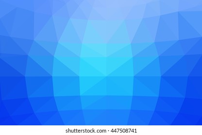 Light blue polygonal illustration, which consist of triangles. Triangular design for your business. Geometric background in Origami style with gradient.