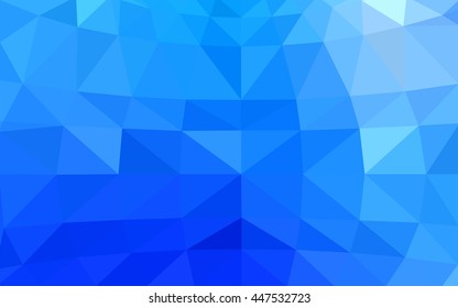 Light blue polygonal illustration, which consist of triangles. Triangular design for your business. Geometric background in Origami style with gradient.