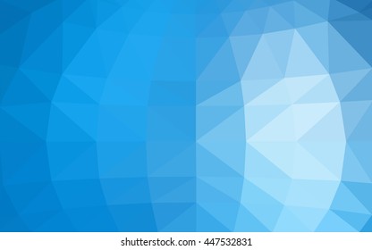 Light blue polygonal illustration, which consist of triangles. Triangular design for your business. Geometric background in Origami style with gradient.