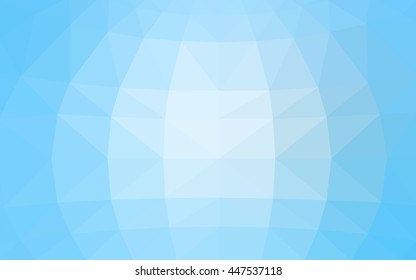 Light blue polygonal illustration, which consist of triangles. Triangular design for your business. Geometric background in Origami style with gradient.