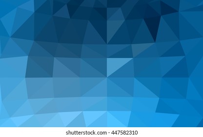 Light blue polygonal illustration, which consist of triangles. Triangular design for your business. Geometric background in Origami style with gradient.