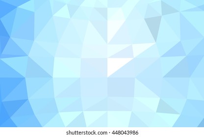 Light blue polygonal illustration, which consist of triangles. Triangular design for your business. Geometric background in Origami style with gradient.