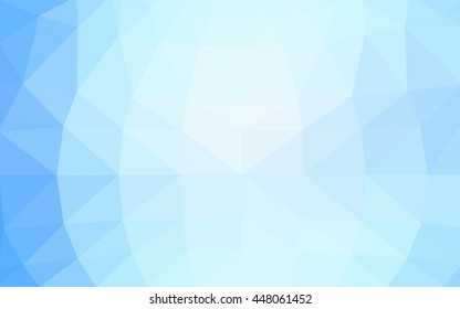Light blue polygonal illustration, which consist of triangles. Triangular design for your business. Geometric background in Origami style with gradient.