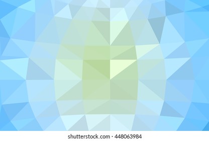 Light blue polygonal illustration, which consist of triangles. Triangular design for your business. Geometric background in Origami style with gradient.