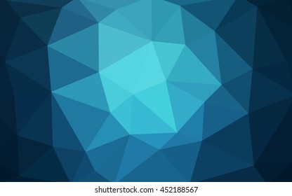 Light blue polygonal illustration, which consist of triangles. 