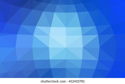 Light blue polygonal illustration, which consist of triangles. Triangular design for your business. Geometric background in Origami style with gradient.