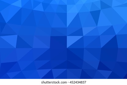 Light blue polygonal illustration, which consist of triangles. Triangular design for your business. Geometric background in Origami style with gradient.