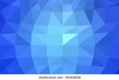 Light blue polygonal illustration, which consist of triangles. Triangular design for your business. Geometric background in Origami style with gradient.