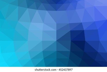 Light blue polygonal illustration, which consist of triangles. Triangular design for your business. Geometric background in Origami style with gradient.