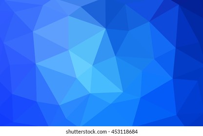 Light blue polygonal illustration, which consist of triangles. Triangular design for your business. Geometric background in Origami style with gradient.