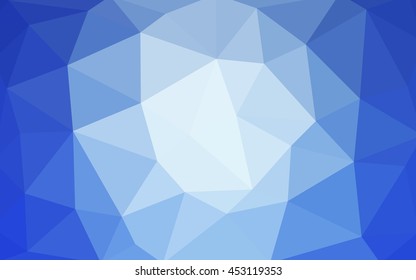Light blue polygonal illustration, which consist of triangles. Triangular design for your business. Geometric background in Origami style with gradient.