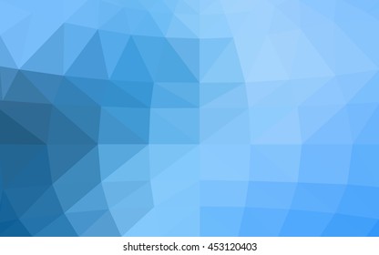 Light blue polygonal illustration, which consist of triangles. Triangular design for your business. Geometric background in Origami style with gradient.
