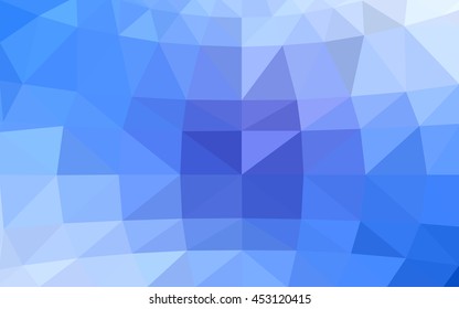 Light blue polygonal illustration, which consist of triangles. Triangular design for your business. Geometric background in Origami style with gradient.
