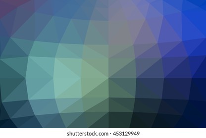 Light blue polygonal illustration, which consist of triangles. Triangular design for your business. Geometric background in Origami style with gradient.