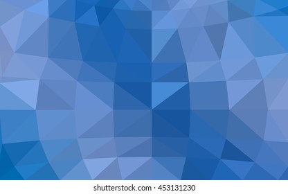 Light blue polygonal illustration, which consist of triangles. Triangular design for your business. Geometric background in Origami style with gradient.