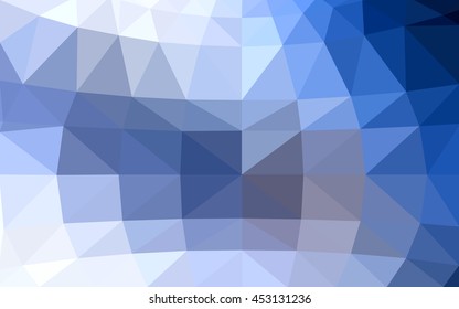Light blue polygonal illustration, which consist of triangles. Triangular design for your business. Geometric background in Origami style with gradient.