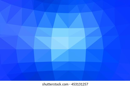 Light blue polygonal illustration, which consist of triangles. Triangular design for your business. Geometric background in Origami style with gradient.