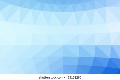 Light blue polygonal illustration, which consist of triangles. Triangular design for your business. Geometric background in Origami style with gradient.