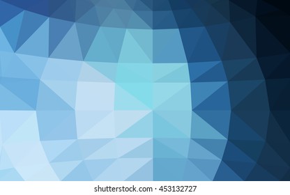 Light blue polygonal illustration, which consist of triangles. Triangular design for your business. Geometric background in Origami style with gradient.