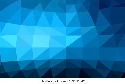 Light blue polygonal illustration, which consist of triangles. Triangular design for your business. Geometric background in Origami style with gradient.