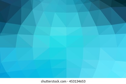 Light blue polygonal illustration, which consist of triangles. Triangular design for your business. Geometric background in Origami style with gradient.