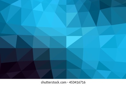 Light blue polygonal illustration, which consist of triangles. Triangular design for your business. Geometric background in Origami style with gradient.