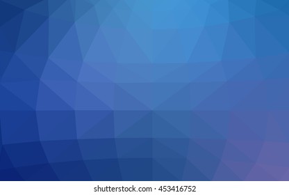 Light blue polygonal illustration, which consist of triangles. Triangular design for your business. Geometric background in Origami style with gradient.