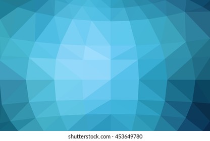 Light blue polygonal illustration, which consist of triangles. Triangular design for your business. Geometric background in Origami style with gradient.