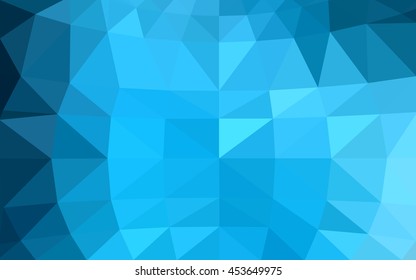 Light blue polygonal illustration, which consist of triangles. Triangular design for your business. Geometric background in Origami style with gradient.