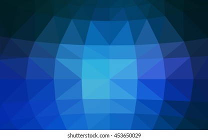 Light blue polygonal illustration, which consist of triangles. Triangular design for your business. Geometric background in Origami style with gradient.