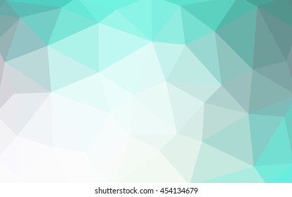 Light blue polygonal illustration, which consist of triangles. Triangular design for your business. Geometric background in Origami style with gradient.