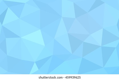 Light blue polygonal illustration, which consist of triangles. Triangular design for your business. Geometric background in Origami style with gradient.