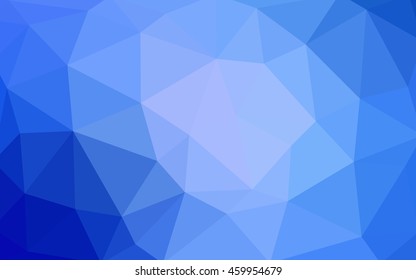 Light blue polygonal illustration, which consist of triangles. Triangular design for your business. Geometric background in Origami style with gradient.