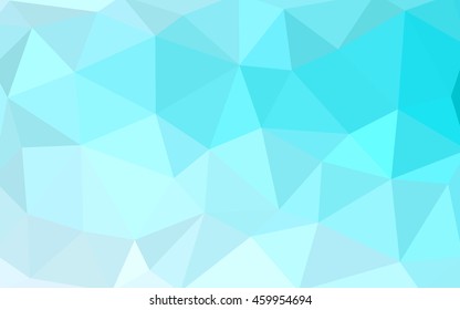 Light blue polygonal illustration, which consist of triangles. Triangular design for your business. Geometric background in Origami style with gradient.