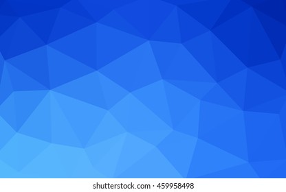Light blue polygonal illustration, which consist of triangles. Triangular design for your business. Geometric background in Origami style with gradient.