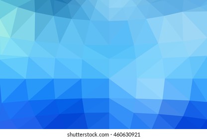 Light blue polygonal illustration, which consist of triangles. Triangular design for your business. Geometric background in Origami style with gradient.