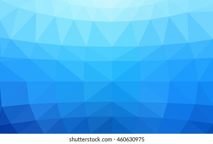 Light blue polygonal illustration, which consist of triangles. Triangular design for your business. Geometric background in Origami style with gradient.