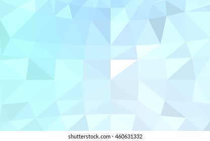 Light blue polygonal illustration, which consist of triangles. Triangular design for your business. Geometric background in Origami style with gradient.