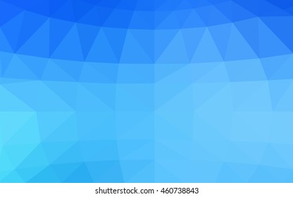 Light blue polygonal illustration, which consist of triangles. Triangular design for your business. Geometric background in Origami style with gradient.