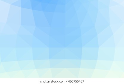 Light blue polygonal illustration, which consist of triangles. Triangular design for your business. Geometric background in Origami style with gradient.